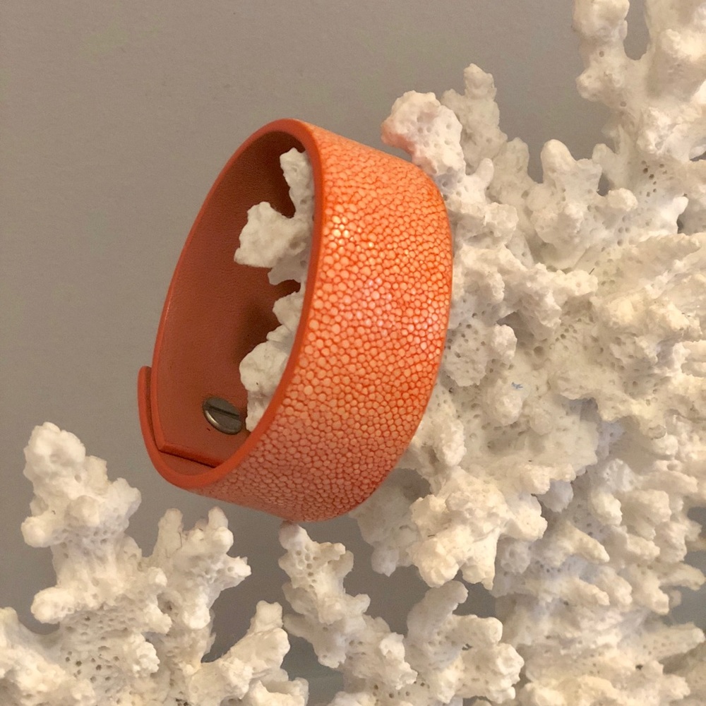 Orange Stingray Cuff